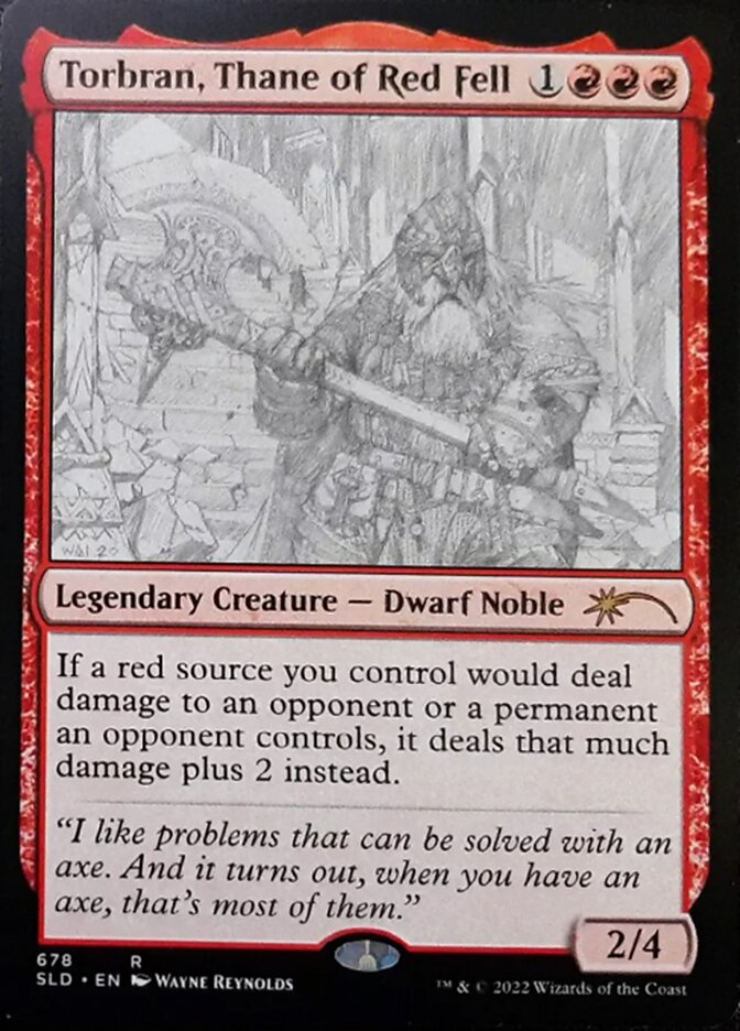 Torbran, Thane of Red Fell (Sketch) [Secret Lair Drop Promos] | Fandemonia Ltd