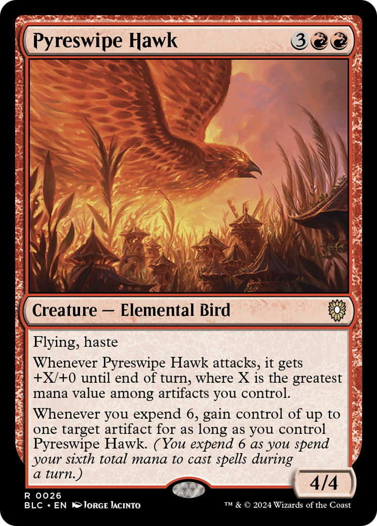 Pyreswipe Hawk [Bloomburrow Commander] | Fandemonia Ltd