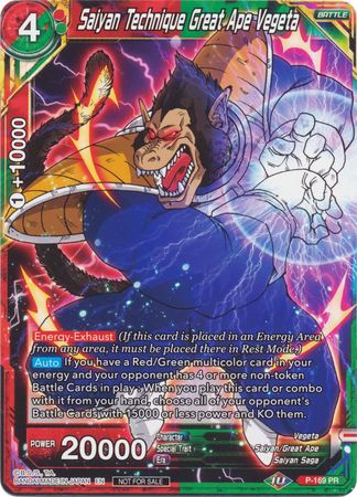 Saiyan Technique Great Ape Vegeta (P-169) [Promotion Cards] | Fandemonia Ltd