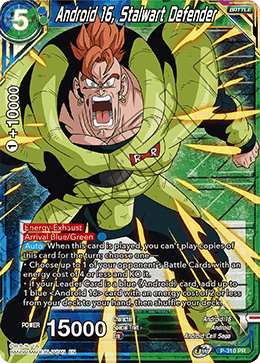 Android 16, Stalwart Defender (Winner Stamped) (P-310_PR) [Tournament Promotion Cards] | Fandemonia Ltd