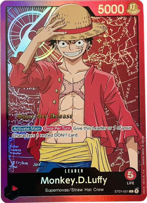 Monkey.D.Luffy (001) [Super Pre-Release Starter Deck: Straw Hat Crew] | Fandemonia Ltd