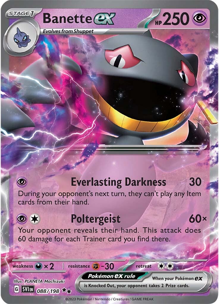 Banette ex (088/198) [Scarlet & Violet: Base Set] | Fandemonia Ltd