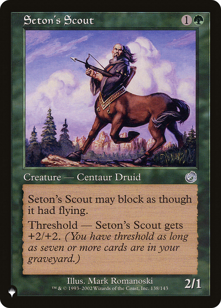 Seton's Scout [The List] | Fandemonia Ltd