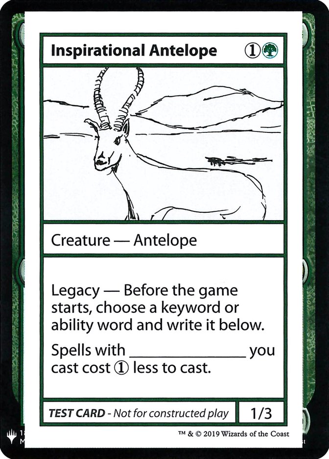 Inspirational Antelope [Mystery Booster Playtest Cards] | Fandemonia Ltd