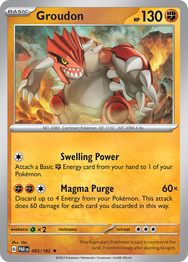 Groudon (093/182) [Scarlet & Violet: Paradox Rift] | Fandemonia Ltd