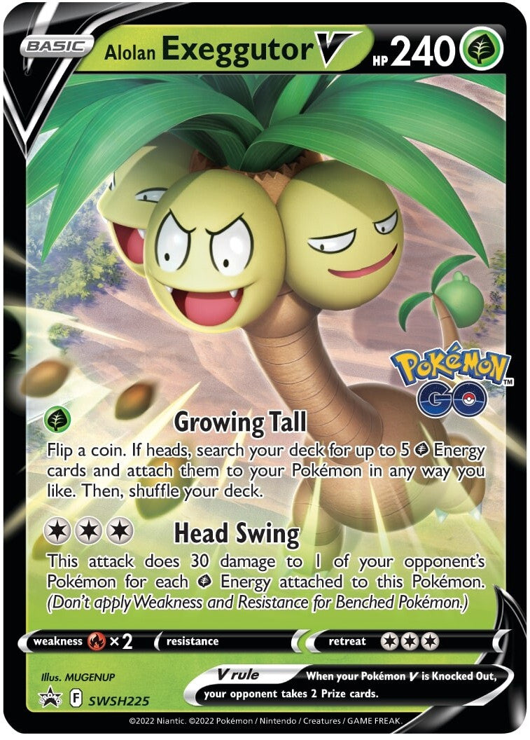 Alolan Exeggutor V (SWSH225) (Jumbo Card) [Sword & Shield: Black Star Promos] | Fandemonia Ltd