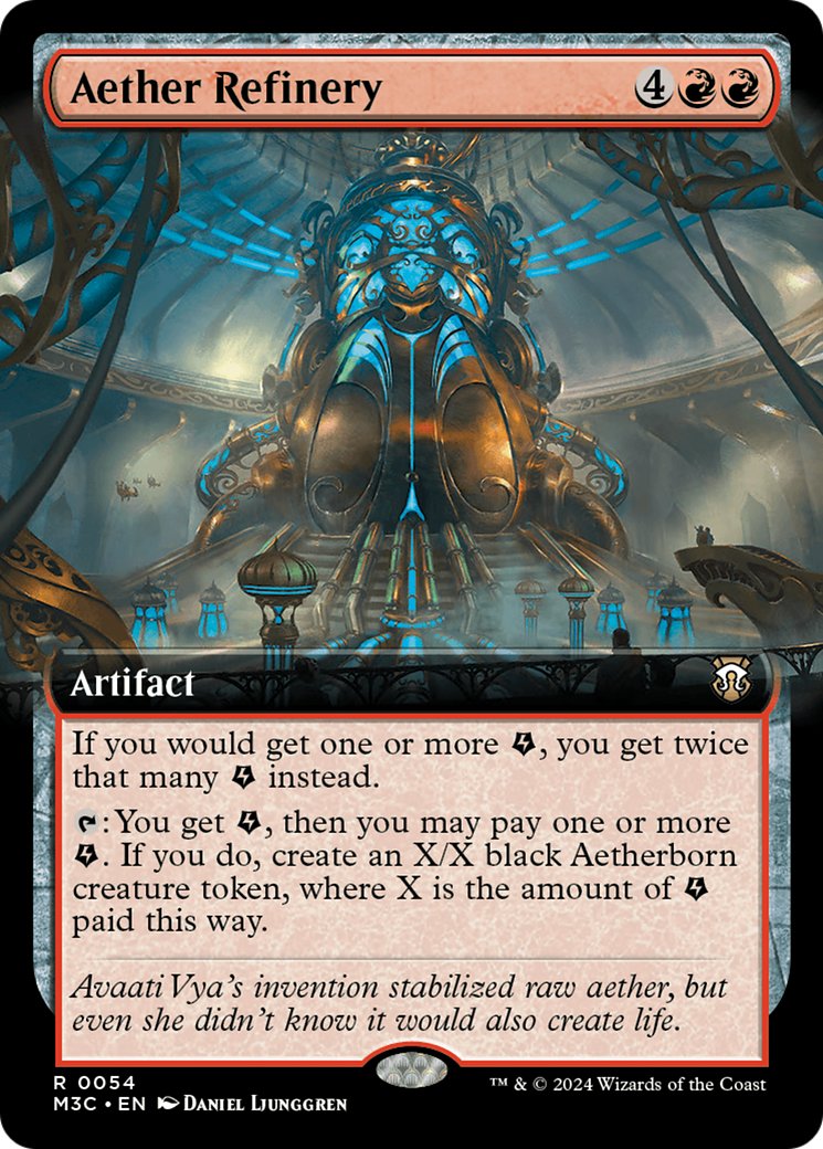 Aether Refinery (Extended Art) (Ripple Foil) [Modern Horizons 3 Commander] | Fandemonia Ltd