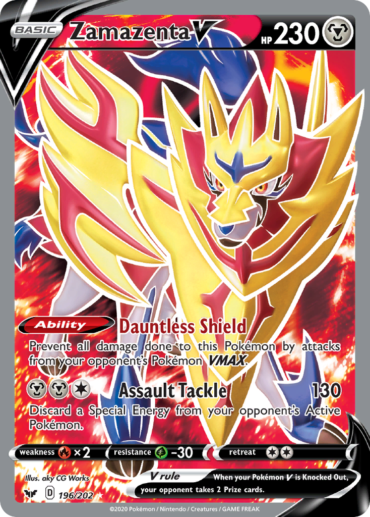 Zamazenta V (196/202) [Sword & Shield: Base Set] | Fandemonia Ltd