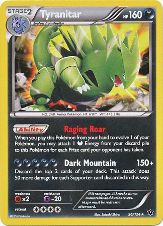 Tyranitar (56/124) (Cosmos Holo) [XY: Fates Collide] | Fandemonia Ltd