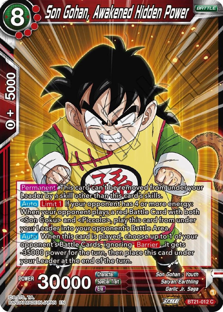 Son Gohan, Awakened Hidden Power (BT21-012) [Wild Resurgence] | Fandemonia Ltd