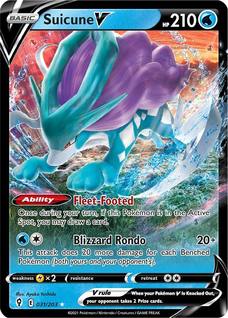 Suicune V (031/203) [Sword & Shield: Evolving Skies] | Fandemonia Ltd