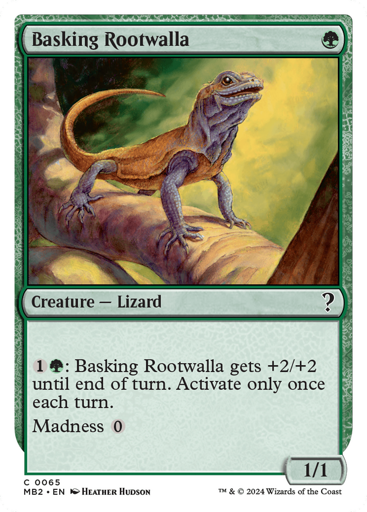 Basking Rootwalla (White Border) [Mystery Booster 2] | Fandemonia Ltd