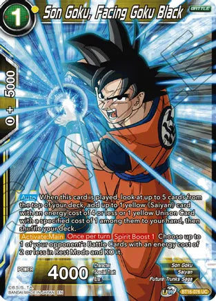 Son Goku, Facing Goku Black (BT16-076) [Realm of the Gods] | Fandemonia Ltd