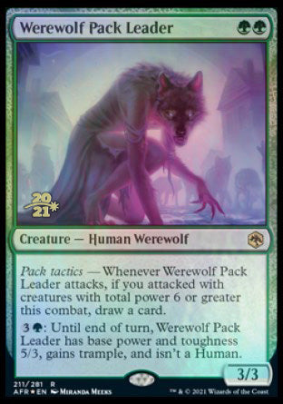 Werewolf Pack Leader [Dungeons & Dragons: Adventures in the Forgotten Realms Prerelease Promos] | Fandemonia Ltd