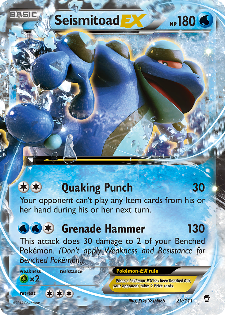 Seismitoad EX (20/111) [XY: Furious Fists] | Fandemonia Ltd