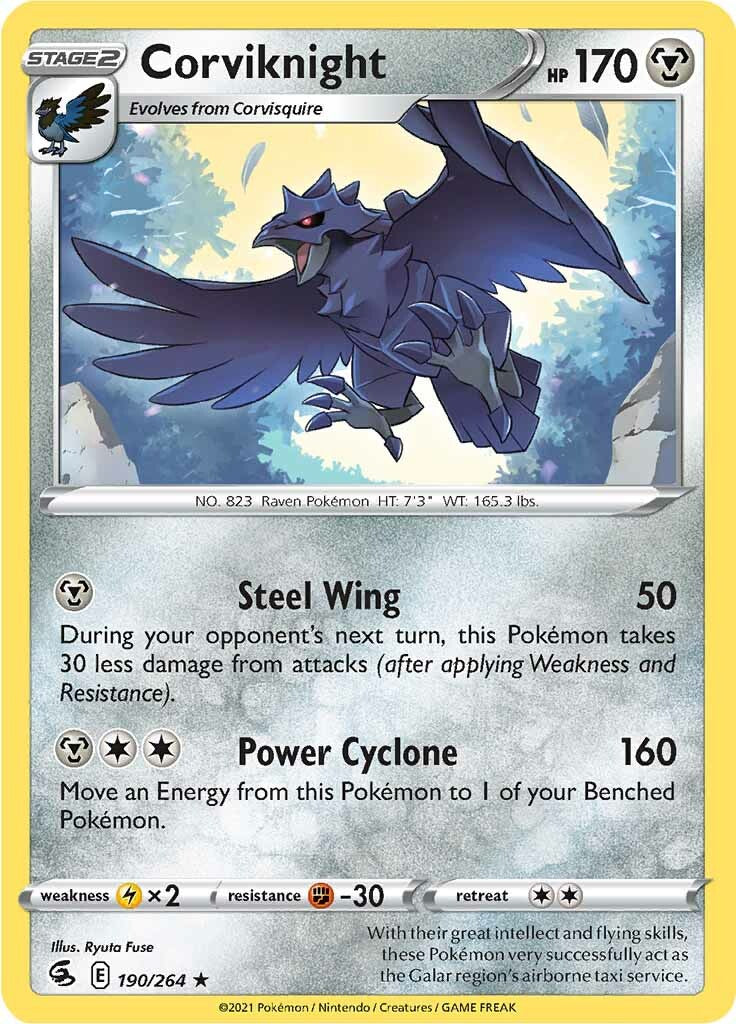 Corviknight (190/264) [Sword & Shield: Fusion Strike] | Fandemonia Ltd