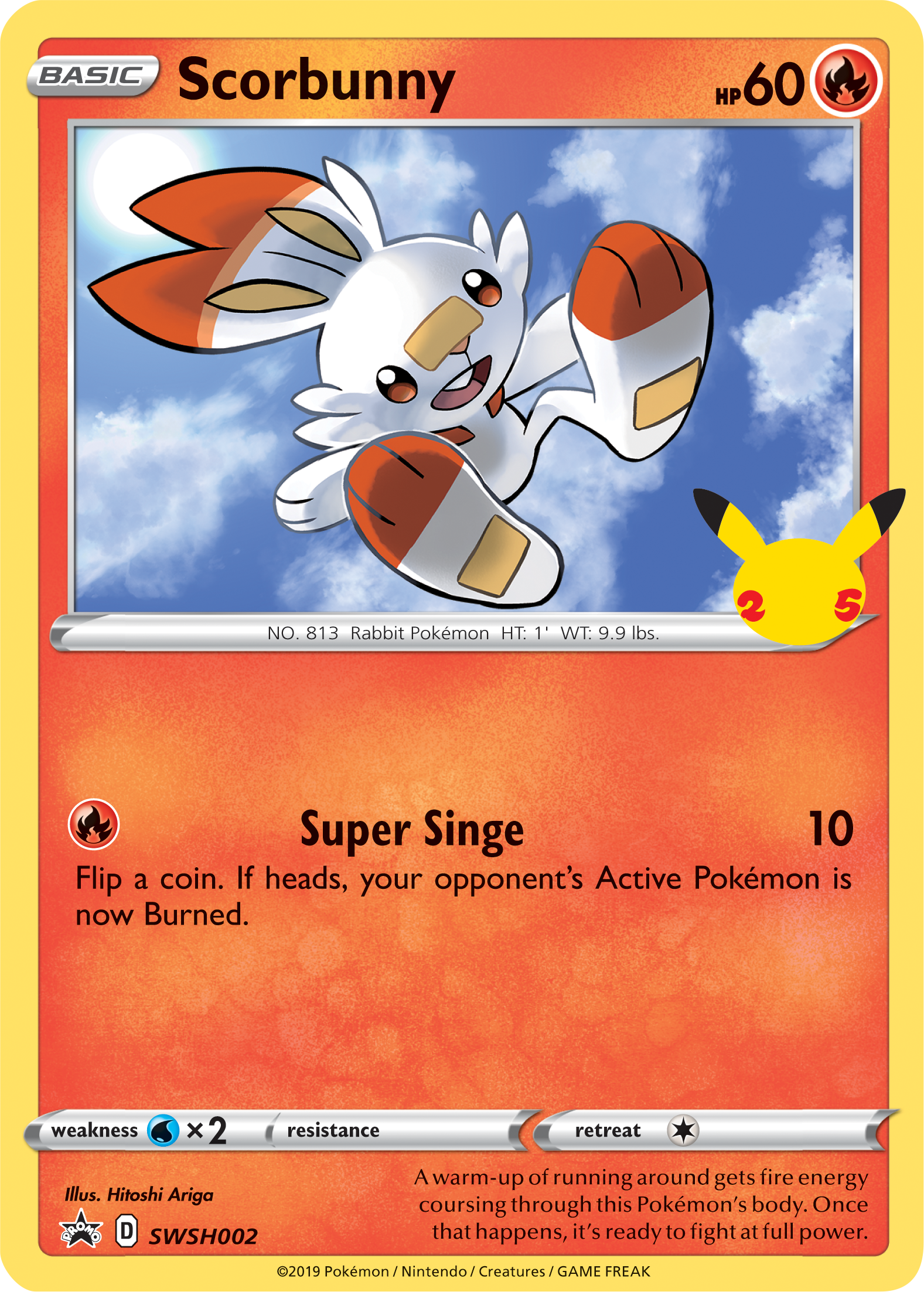 Scorbunny (SWSH002) (Jumbo Card) [First Partner Pack] | Fandemonia Ltd