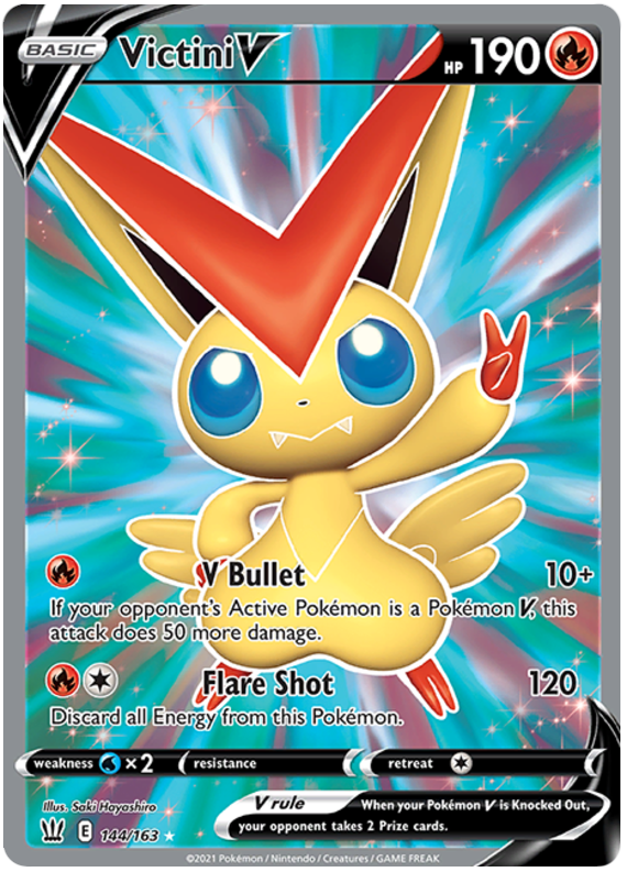 Victini V (144/163) [Sword & Shield: Battle Styles] | Fandemonia Ltd