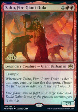 Zalto, Fire Giant Duke [Dungeons & Dragons: Adventures in the Forgotten Realms Prerelease Promos] | Fandemonia Ltd