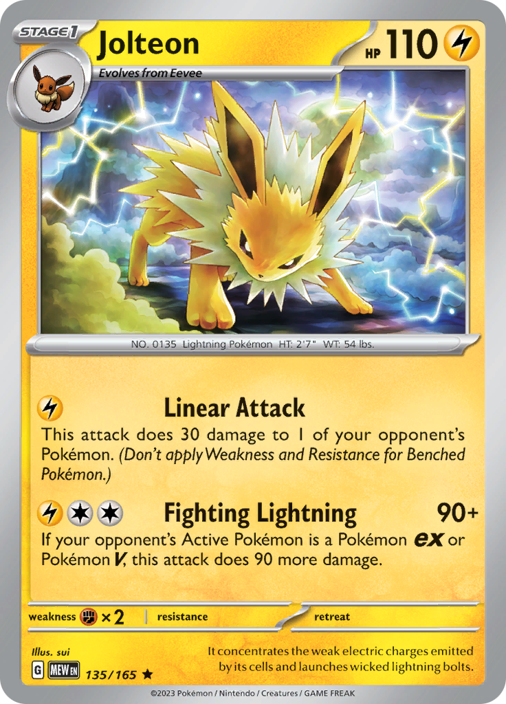 Jolteon (135/165) [Scarlet & Violet: 151] | Fandemonia Ltd