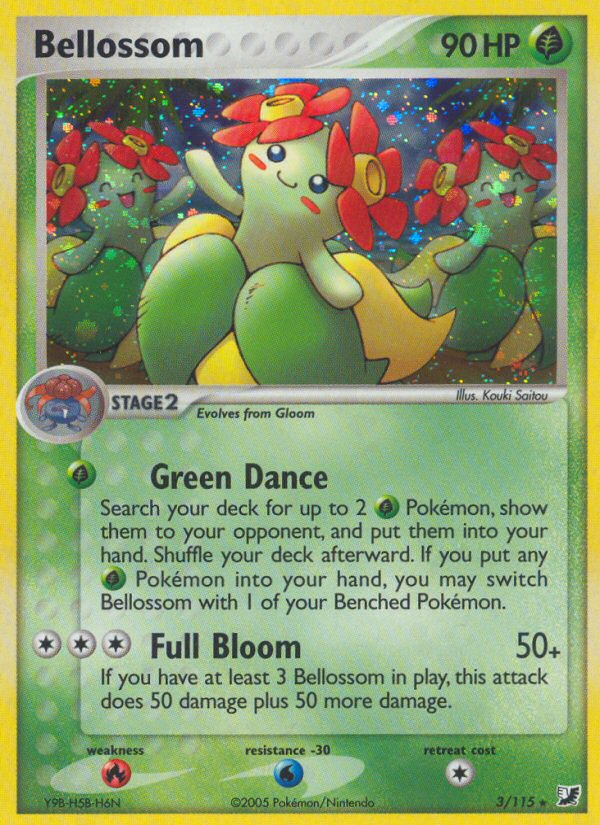 Bellossom (3/115) [EX: Unseen Forces] | Fandemonia Ltd