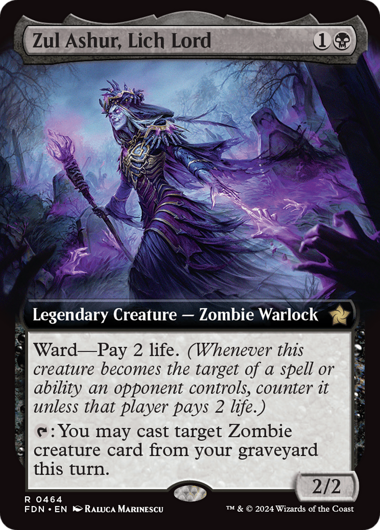 Zul Ashur, Lich Lord (Extended Art) [Foundations] | Fandemonia Ltd