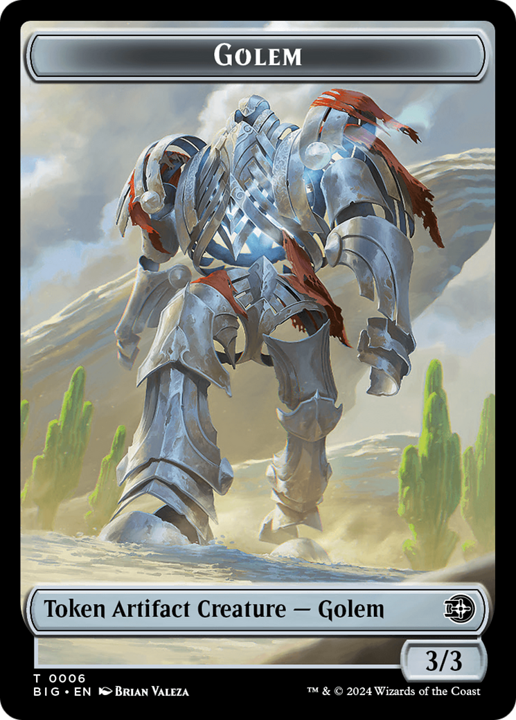 Golem // Plot Double-Sided Token [Outlaws of Thunder Junction: The Big Score Tokens] | Fandemonia Ltd