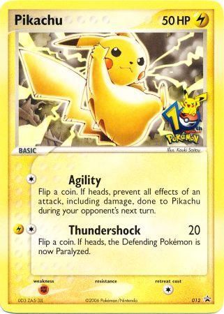 Pikachu (012) (10th Anniversary Promo) [Miscellaneous Cards] | Fandemonia Ltd