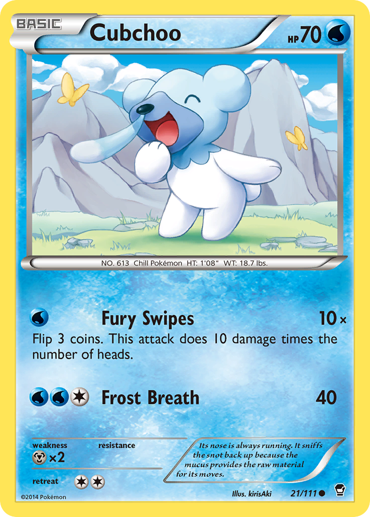 Cubchoo (21/111) [XY: Furious Fists] | Fandemonia Ltd