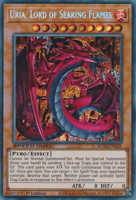 Uria, Lord of Searing Flames [SGX3-ENG01] Secret Rare | Fandemonia Ltd