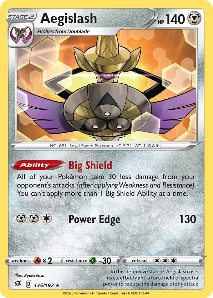 Aegislash (135/192) [Sword & Shield: Rebel Clash] | Fandemonia Ltd