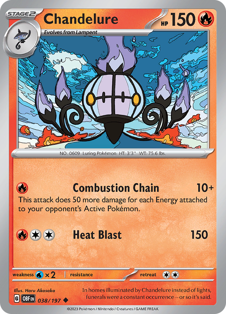 Chandelure (038/197) [Scarlet & Violet: Obsidian Flames] | Fandemonia Ltd