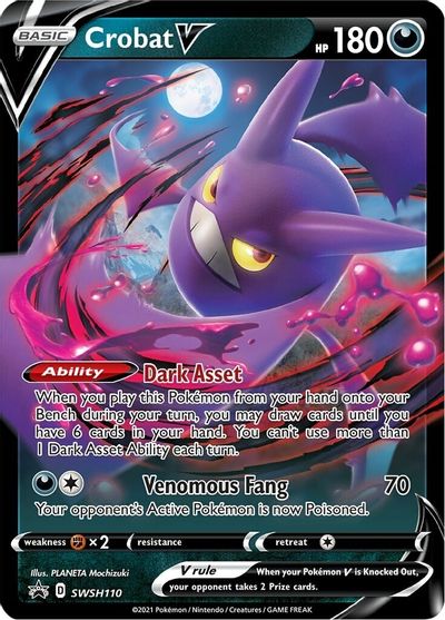 Crobat V (SWSH110) [Sword & Shield: Black Star Promos] | Fandemonia Ltd