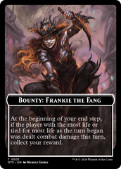 Bounty: Frankie the Fang // Bounty Rules Double-Sided Token [Outlaws of Thunder Junction Commander Tokens] | Fandemonia Ltd