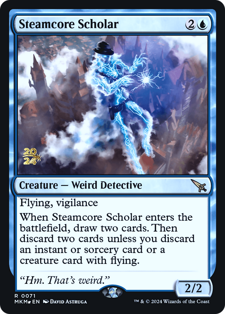 Steamcore Scholar [Murders at Karlov Manor Prerelease Promos] | Fandemonia Ltd