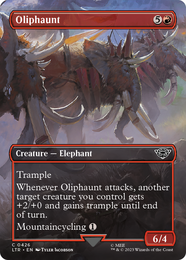 Oliphaunt (Borderless Alternate Art) [The Lord of the Rings: Tales of Middle-Earth] | Fandemonia Ltd