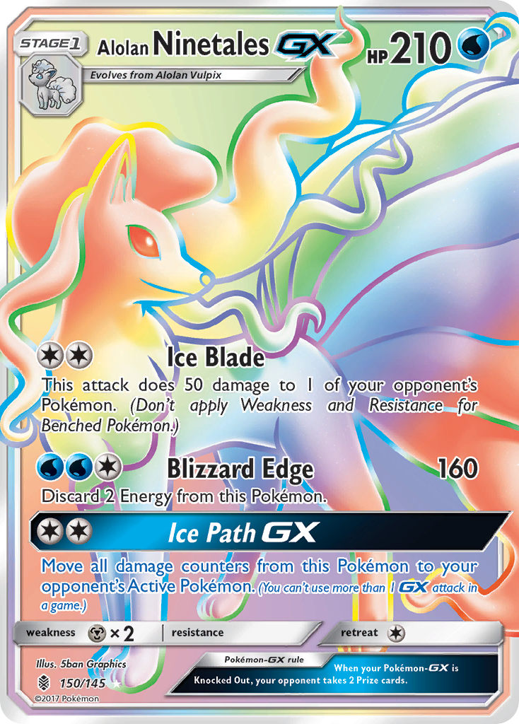 Alolan Ninetales GX (150/145) [Sun & Moon: Guardians Rising] | Fandemonia Ltd