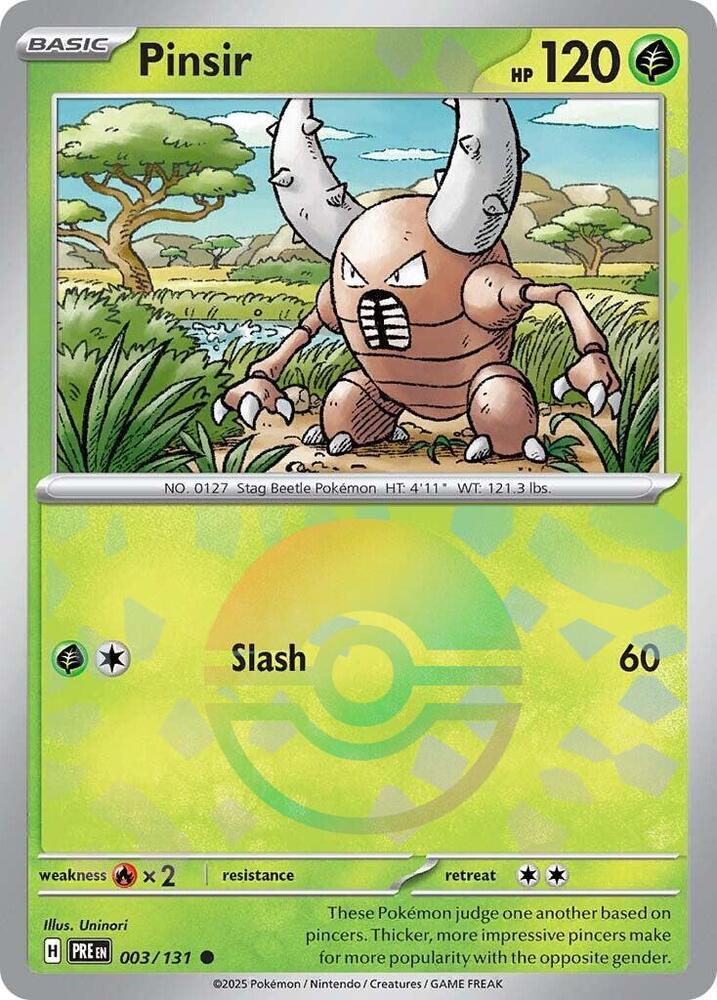 Pinsir (003/131) (Poke Ball Pattern) [Scarlet & Violet: Prismatic Evolutions] | Fandemonia Ltd