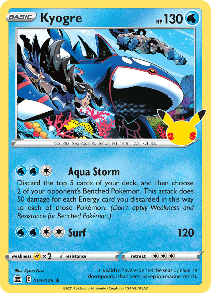 Kyogre (003/025) [Celebrations: 25th Anniversary] | Fandemonia Ltd