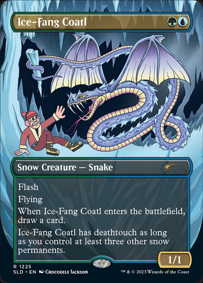 Ice-Fang Coatl (Borderless) [Secret Lair Drop Series] | Fandemonia Ltd