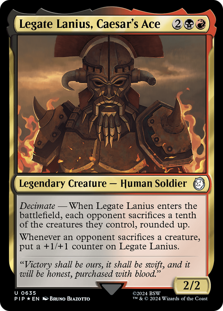 Legate Lanius, Caesar's Ace (Surge Foil) [Fallout] | Fandemonia Ltd