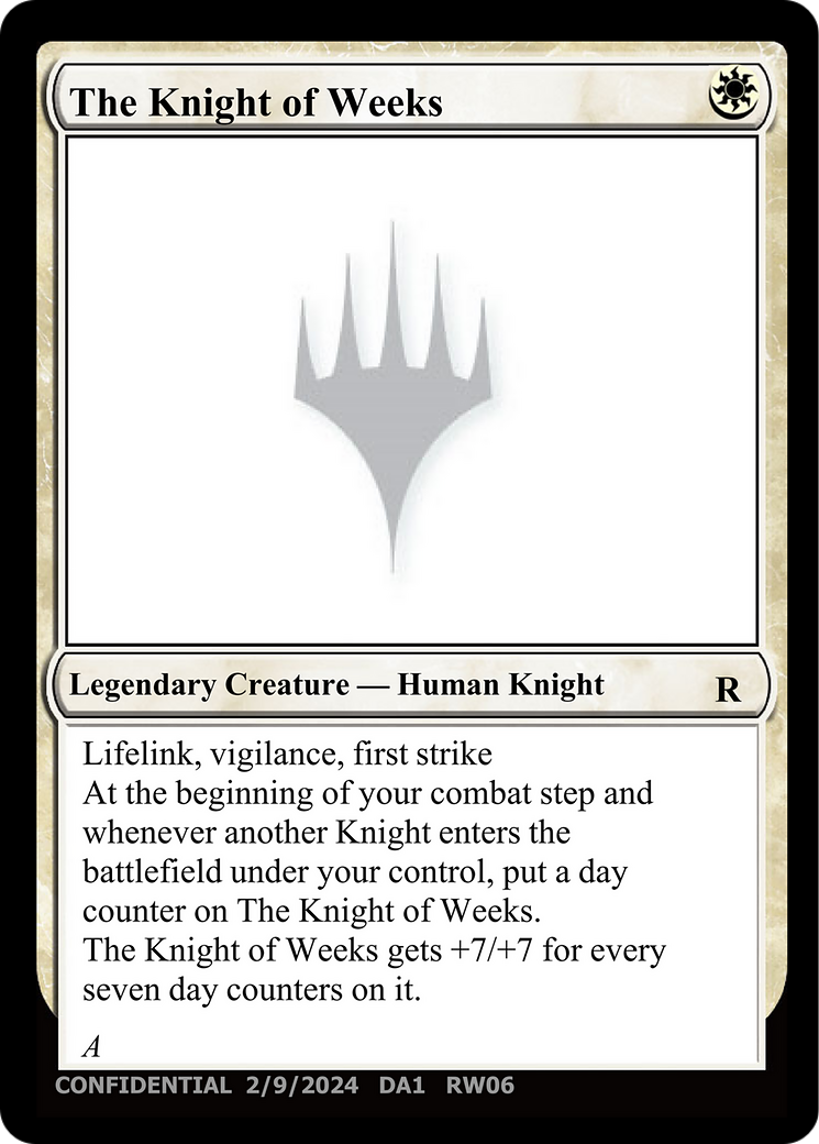 The Knight of Weeks [Unknown Event] | Fandemonia Ltd