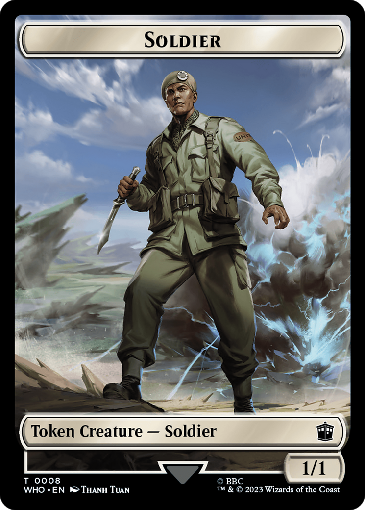 Soldier // Mark of the Rani Double-Sided Token [Doctor Who Tokens] | Fandemonia Ltd