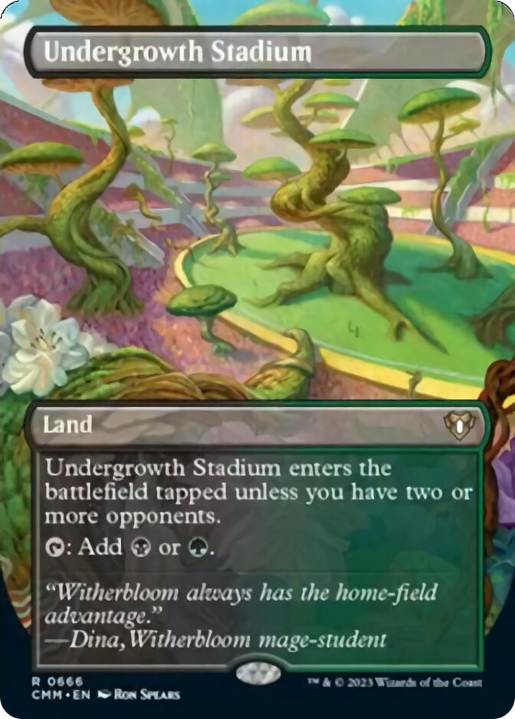 Undergrowth Stadium (Borderless Alternate Art) [Commander Masters] | Fandemonia Ltd