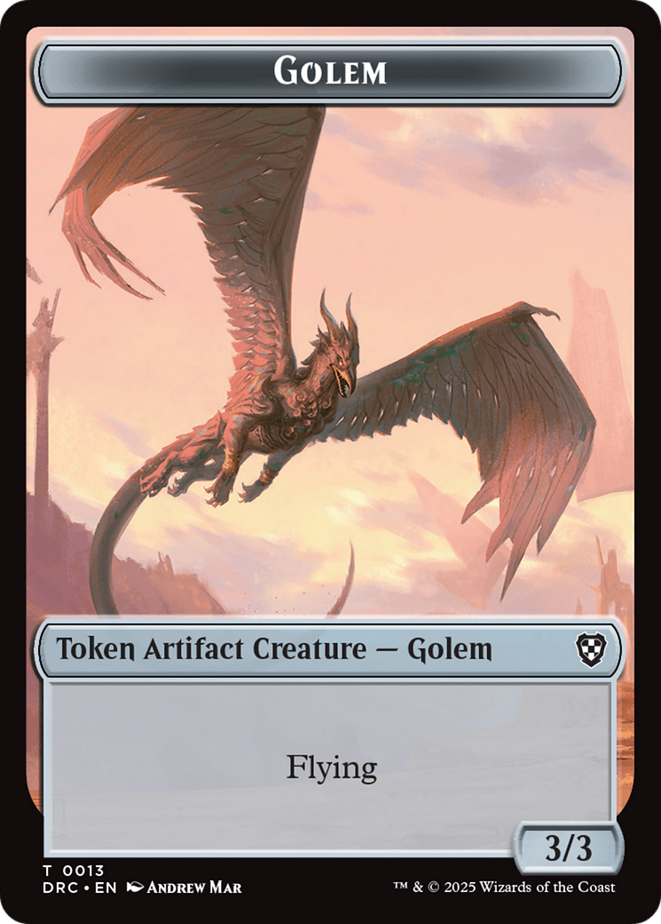 Golem (0013) // Nalaar Aetherjet Double-Sided Token [Aetherdrift Tokens] | Fandemonia Ltd