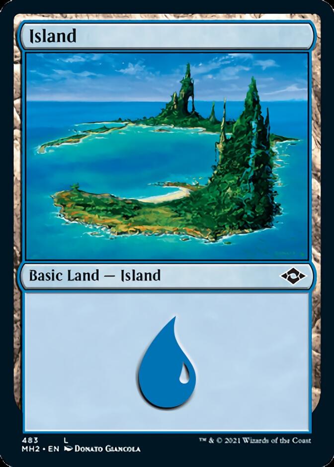 Island (483) (Foil Etched) [Modern Horizons 2] | Fandemonia Ltd