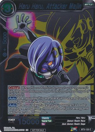 Haru Haru, Attacker Majin (Event Pack 3 - 2019) (BT3-120_PR) [Promotion Cards] | Fandemonia Ltd