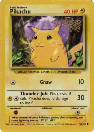 Pikachu (58/102) (PokeTour 1999 Promo) [Miscellaneous Cards] | Fandemonia Ltd