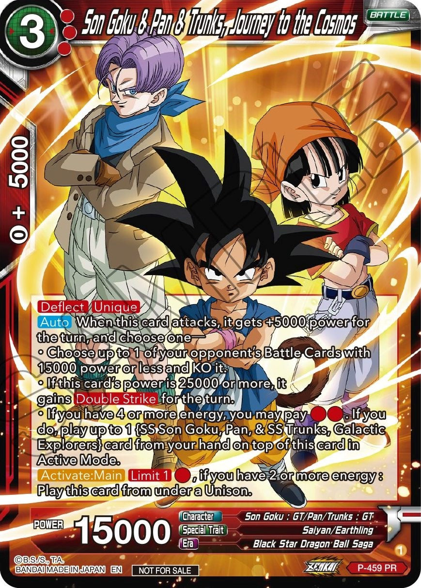 Son Goku & Pan & Trunks, Journey to the Cosmos (Z03 Dash Pack) (P-459) [Promotion Cards] | Fandemonia Ltd