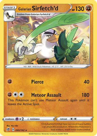 Galarian Sirfetch'd (095/192) (Theme Deck Exclusive) [Sword & Shield: Rebel Clash] | Fandemonia Ltd